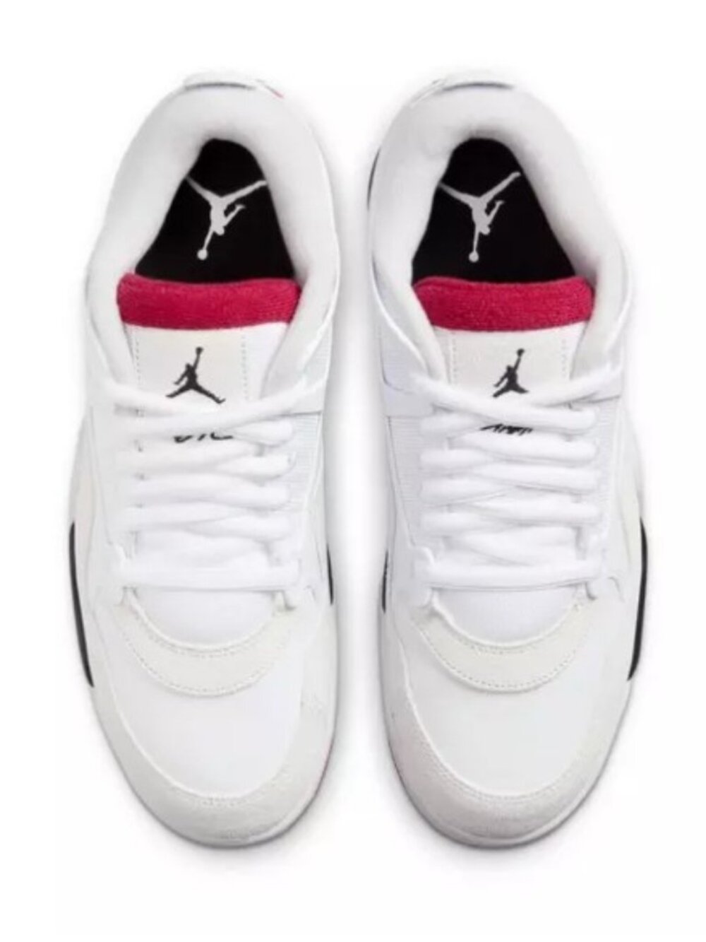Nike Men's Air Jordan 4 RM White Fire Red Athletic Shoes Sneakers Trainers New